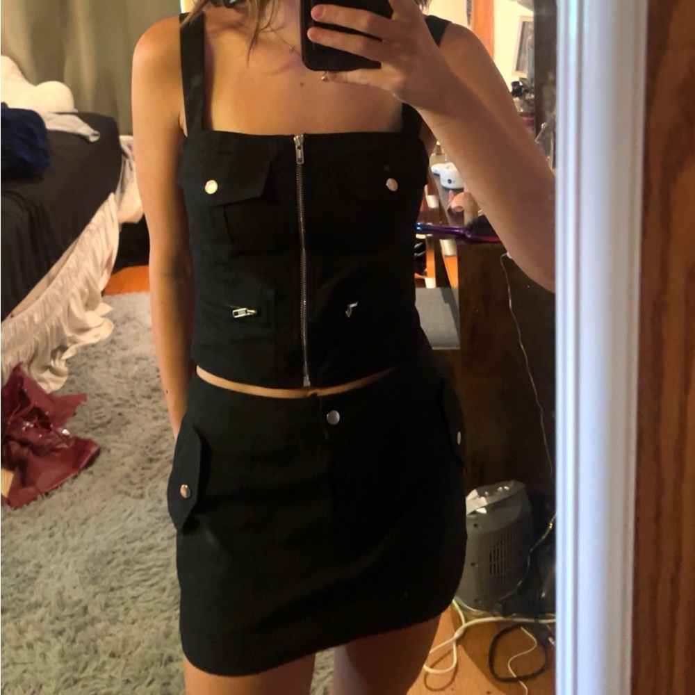 black white fox set